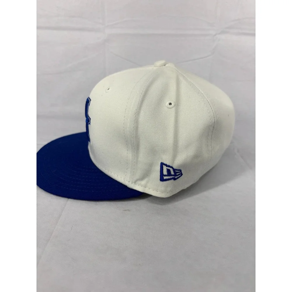 New Era Kentucky Wildcats 59Fifty Fitted Baseball Hat Cap Mens White Blue 7 1/4
